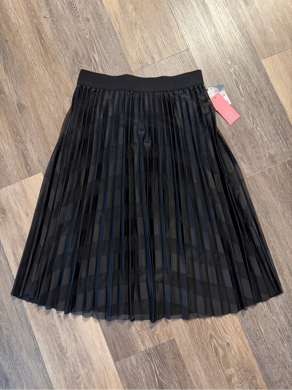Metro Wear Black Pleated Midi Skirt M NWT